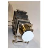 Antique Stereopticon Lantern Projector with Glass Slides and Envelopes