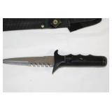 Tactical Knife with Nylon Sheath and Adjustable Strap