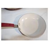 Set of Red Cooks Ceramic Interior Cookware with Lids - 5 Pieces