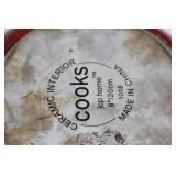 Set of Red Cooks Ceramic Interior Cookware with Lids - 5 Pieces