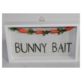 Easter Decor Set with Bunny Bait Sign and Carrot Truck