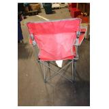 Red Folding Camp Chair with Cup Holder