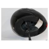 Used Mossi Black Motorcycle Helmet, Size M