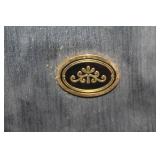 Black Handbag with Gold Accents