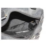 Black Handbag with Gold Accents