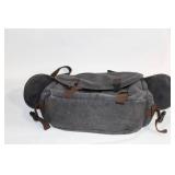 Vintage Style Canvas Messenger Bag with Adjustable Strap