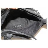 Vieta Black Fringe Crossbody Bag with Studded Details