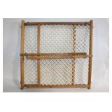 Expandable Wooden Baby Gate with Lattice Design