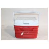 Used Red Rubbermaid Insulated Cooler with Handle