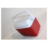 Used Red Rubbermaid Insulated Cooler with Handle