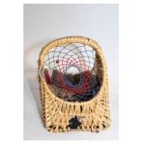Handcrafted Miniature Dreamcatcher Basket with Fur Detail