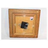 Vintage Wooden Framed Wall Clock with Native American Design