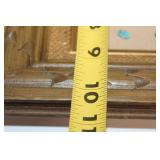 Vintage Wooden Framed Wall Clock with Native American Design