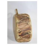 Handcrafted Native Style Drum with Natural Hide and Handle