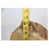 Handcrafted Native Style Drum with Natural Hide and Handle