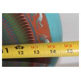 Decorative Round Ceramic Plate with Intricate Design