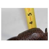 Carved Wooden Bison Sculpture