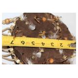 Native American Style Leather Medicine Bag with Feathers