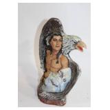 Native American and Eagle Sculptural Figure