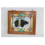 Open Windows Stained Glass Art with Bear Design - Salida, Colorado