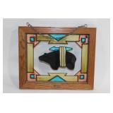 Open Windows Stained Glass Art with Bear Design - Salida, Colorado