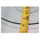 Glass Lazy Susan Turntable with Decorative Grape Accent