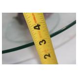 Glass Lazy Susan Turntable with Decorative Grape Accent