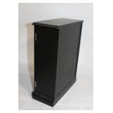 Black Wooden Jewelry Display Cabinet with Mirrored Interior
