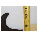 Decorative Longhorn Wall Art with Feather Detail