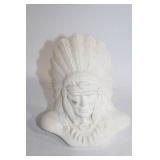 Vintage Ceramic Native American Bust Sculpture