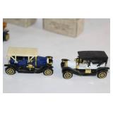 Collector Set of Classic Car Miniatures - Ford Model T & Peugeot