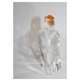 Crystal Parrot Figurine with Orange Beak