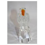 Crystal Parrot Figurine with Orange Beak