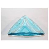 Set of 5 Blue Art Glass Bowls and Dishes