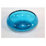 Set of 5 Blue Art Glass Bowls and Dishes