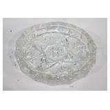 Set of 7 Vintage Crystal Dishes and Diamond Paperweight