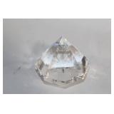 Set of 7 Vintage Crystal Dishes and Diamond Paperweight