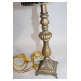 Vintage Table Lamp with Fall Leaf Design Shade