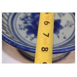 Chinese Blue and White Porcelain Bowl with Floral Design