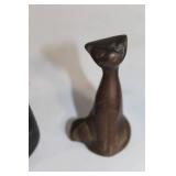 Set of 4 Vintage Cast Iron Cat Figurines