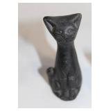 Set of 4 Vintage Cast Iron Cat Figurines