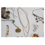 Assorted Jewelry Collection featuring Necklaces, Earrings, Bracelets, and Brooches