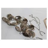 Assorted Jewelry Collection featuring Necklaces, Earrings, Bracelets, and Brooches