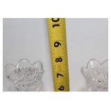 Set of 2 Crystal Covered Dishes and 2 Crystal Candle Holders