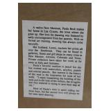 Paula Beck Signed 1992 Pencil Drawing of Native American on Horse