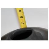 Black Ceramic Vase with Metallic Bronze Accents