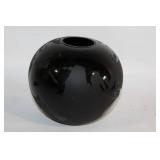 Matte Black Globe Vase with World Map Design