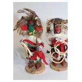 Collection of 5 Native American-Inspired Kachina Dolls