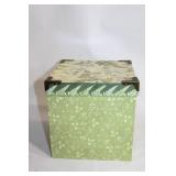 Decorative Square Storage Box with Floral Design