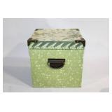 Decorative Square Storage Box with Floral Design